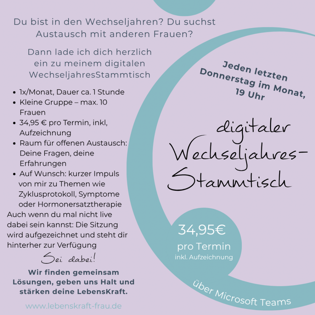 Digitaler WechseljahresStammtisch